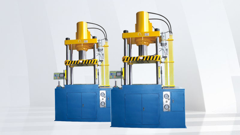 What is the impact of excessive pressure on a four column hydraulic press?